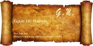 Gyuris Manon névjegykártya